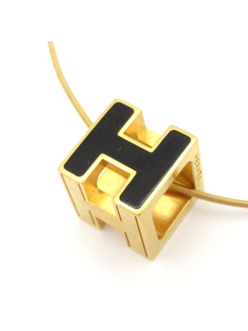 Hermes Necklace Cage D'h Gold